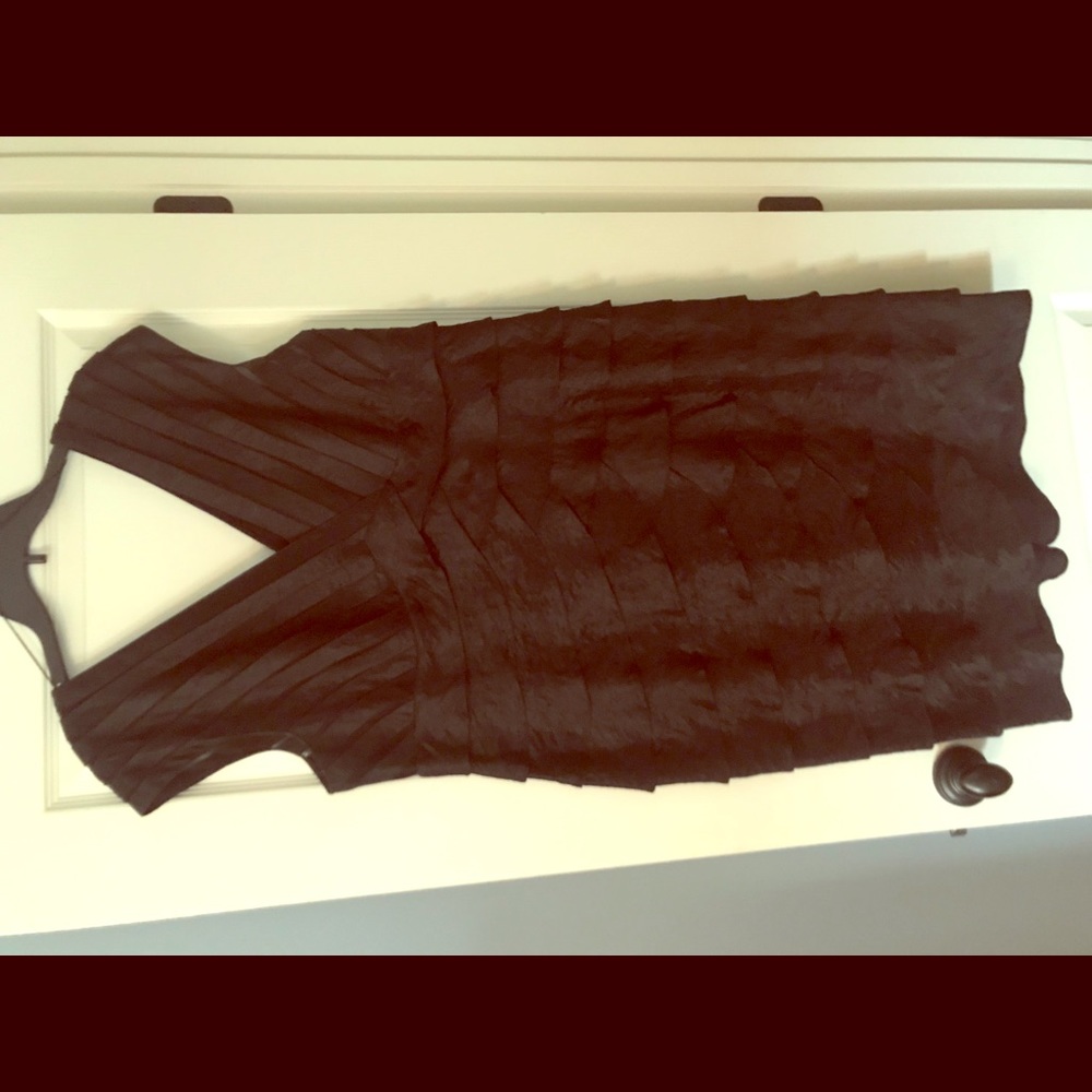 Adrianna Papell Black, layered dress. Size 18W